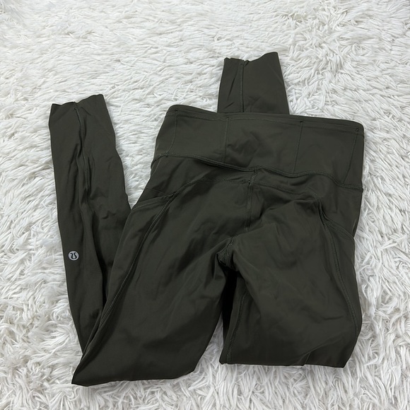 Lululemon Fast and Free Tight II 25" *Non-Reflective Nulux Dark Olive - Picture 5 of 8
